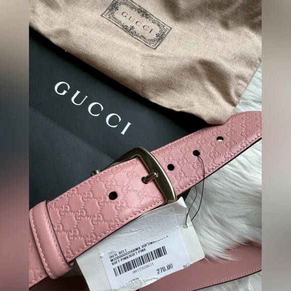 Gucci | Accessories | Authentic Gucci Nwt Soft Pink Buckle  display picture 2
